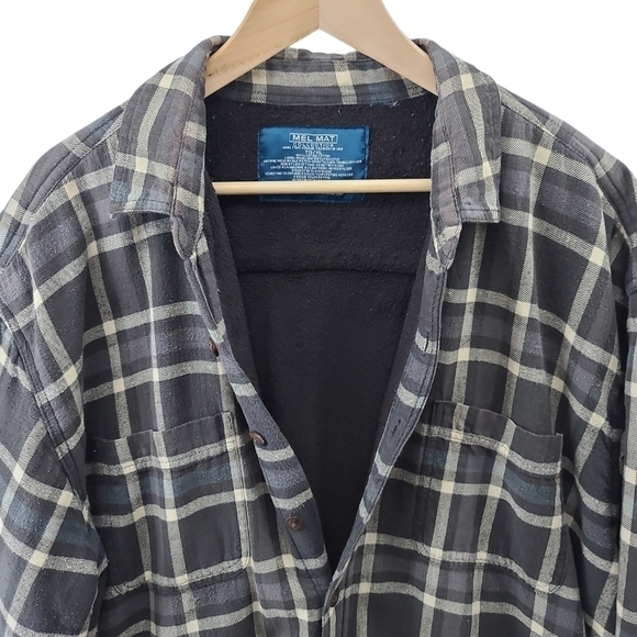 Mel Mat Thick Quality Insulated Flannel Long Sleeve Sweater Jacket Vintage XL - Picture 6 of 6